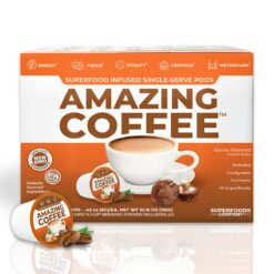 Superfoods Company Amazing Coffee- 12 Natural Superfoods - French Roast, Vegan & Keto Friendly [24 Pods]
