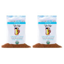 Tyler’s Acid Free Organic Ground Coffee - Arabica Full Flavor - Neutral pH - Caffeinated No Bitter Aftertaste 12 oz (Pack of 2)