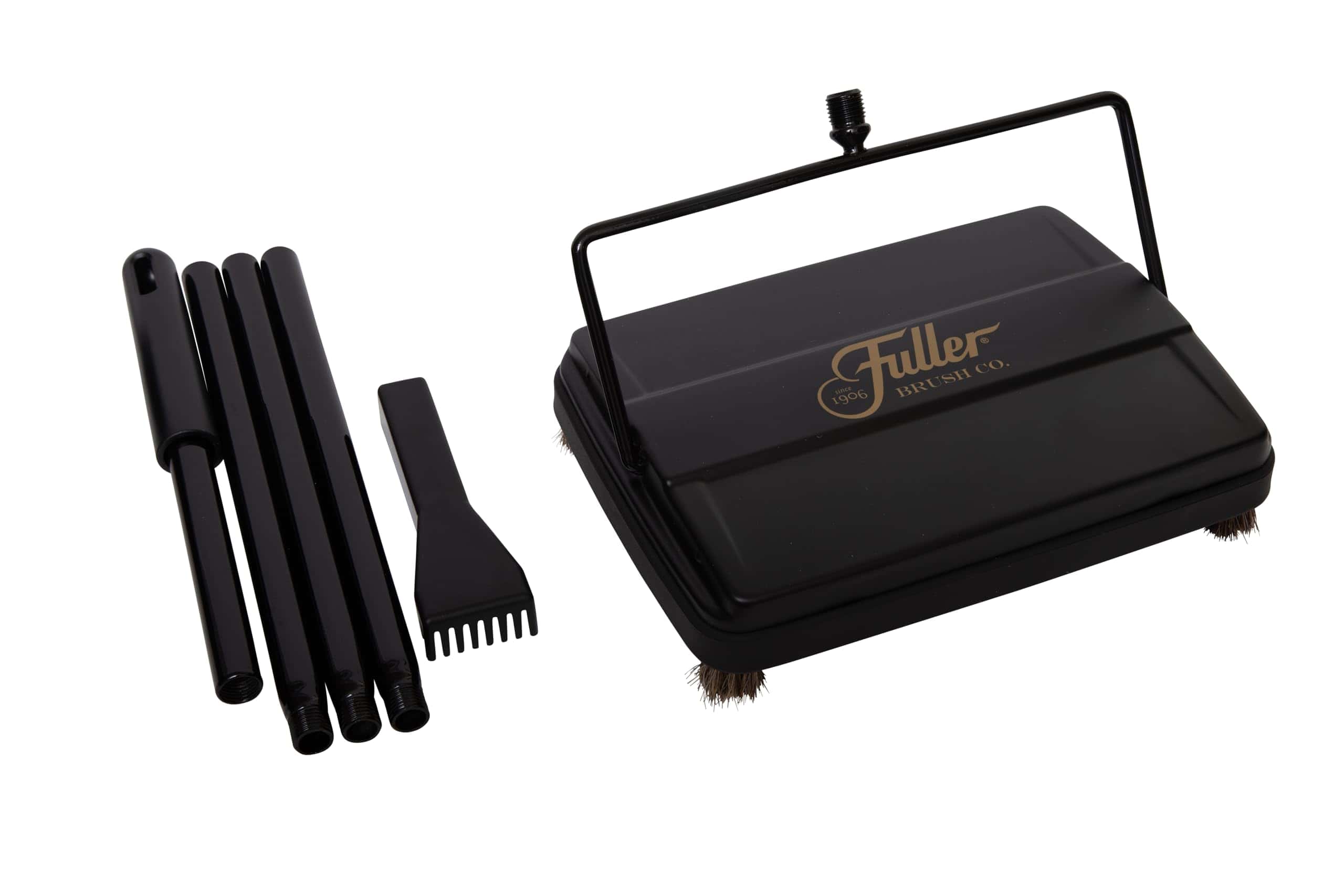 Fuller Brush 17027 Carpet & Floor Sweeper - Mini Stick Cleaner, Cleans Dust Pet Hair - Electrostatic & Silent, Black