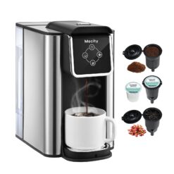 Mecity Coffee Maker 3 in 1 Single Serve Coffee Machine, Compatible with K cup Capsules, Instant Coffee Pot, Tea maker