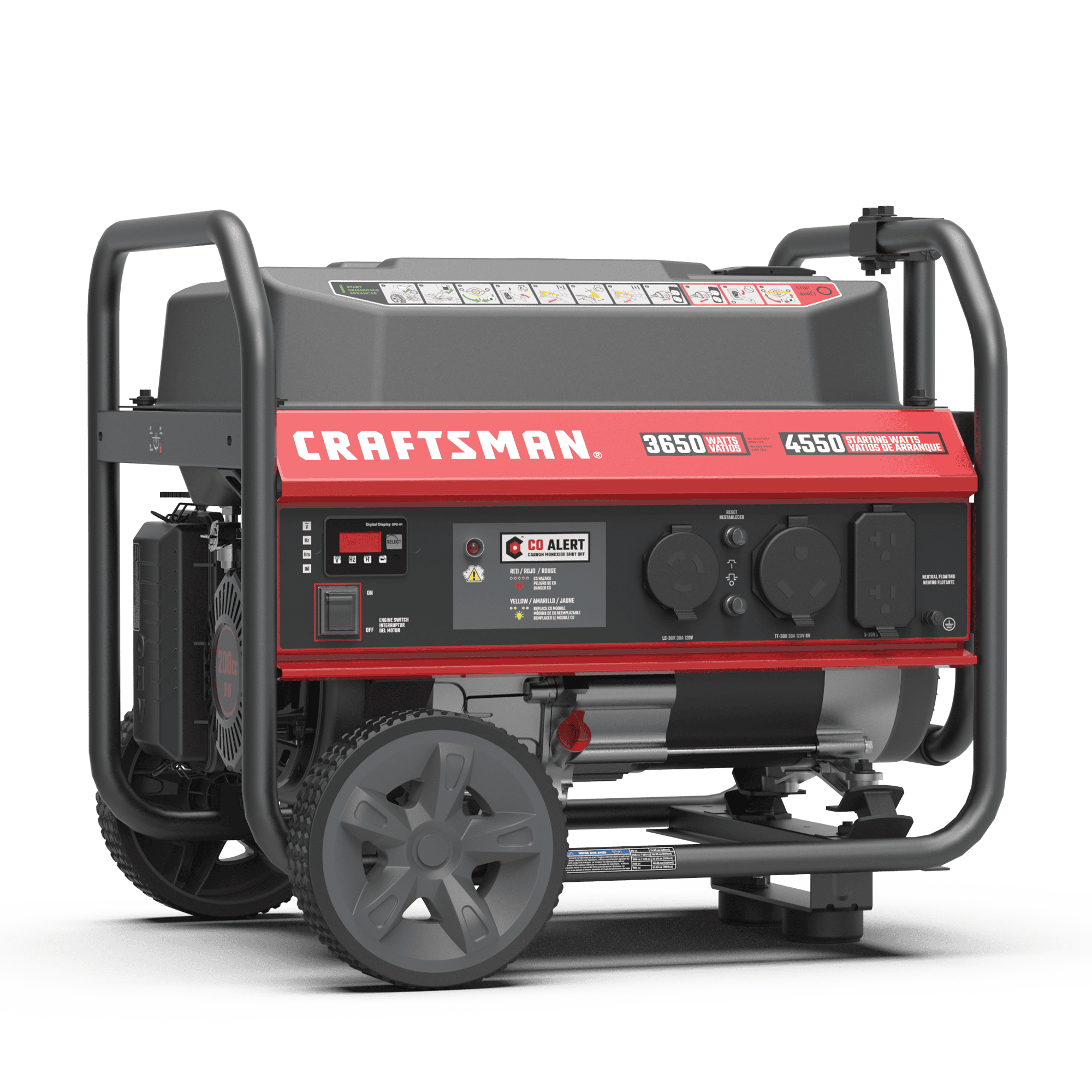 CRAFTSMAN 4500 / 3650-Watt Single Fuel (Gasoline) Portable Generator