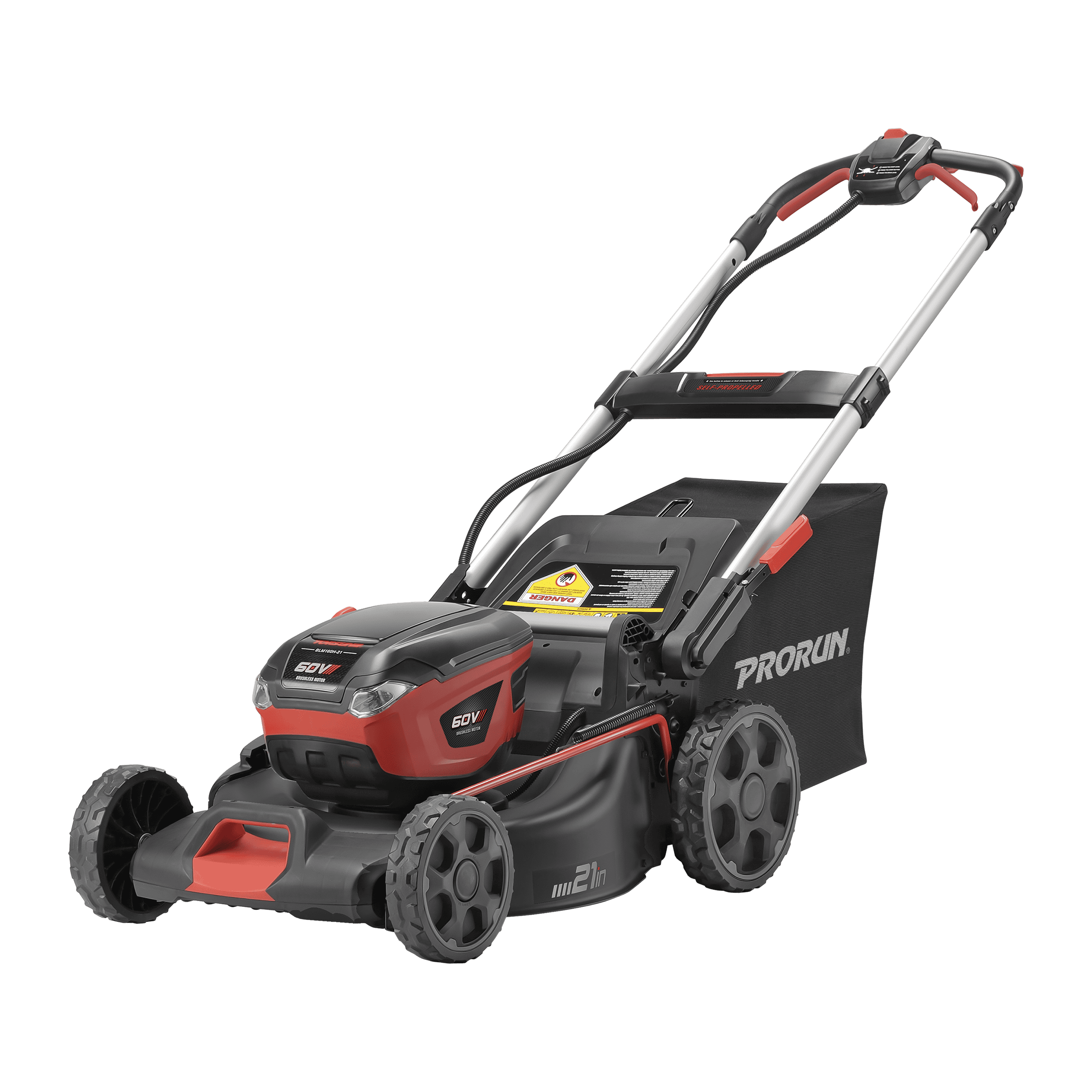 PRORUN PLM16021SP 60-volt 21-in Cordless Self-propelled Lawn Mower 5 Ah (1-Battery and Charger Included)