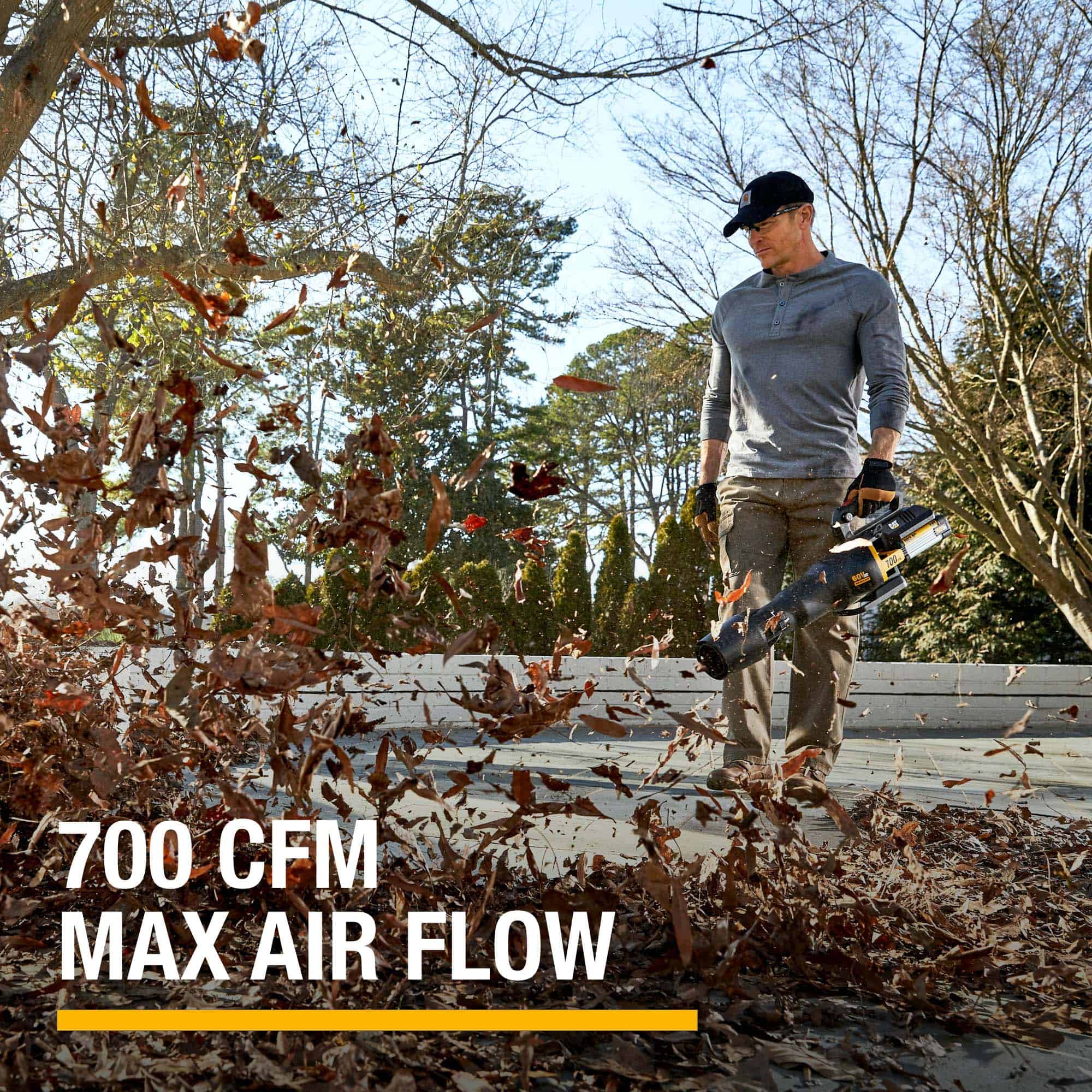CAT 60-volt Max 700-CFM 135-MPH Battery Handheld Leaf Blower 2.5 Ah (Battery and Charger Included)