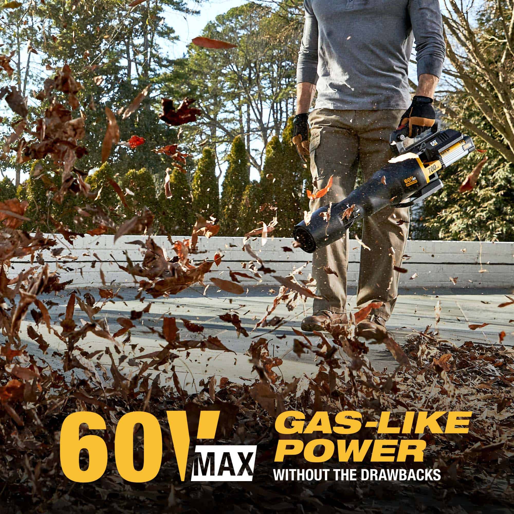 CAT 60-volt Max 700-CFM 135-MPH Battery Handheld Leaf Blower 2.5 Ah (Battery and Charger Included)