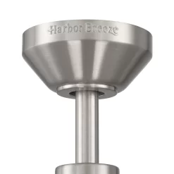 Harbor Breeze Cogdell 60-in Brushed Nickel - changing Integrated LED Indoor/Outdoor Downrod or Flush Mount Ceiling Fan (7-Blade)