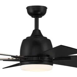 Harbor Breeze Bradbury 48-in Matte Black Ceiling Fan with Light and Remote (6-Blade)