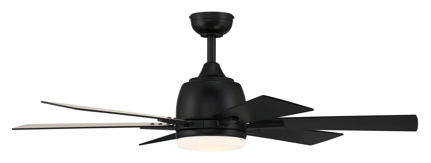 Harbor Breeze Bradbury 48-in Matte Black Ceiling Fan with Light and Remote (6-Blade)