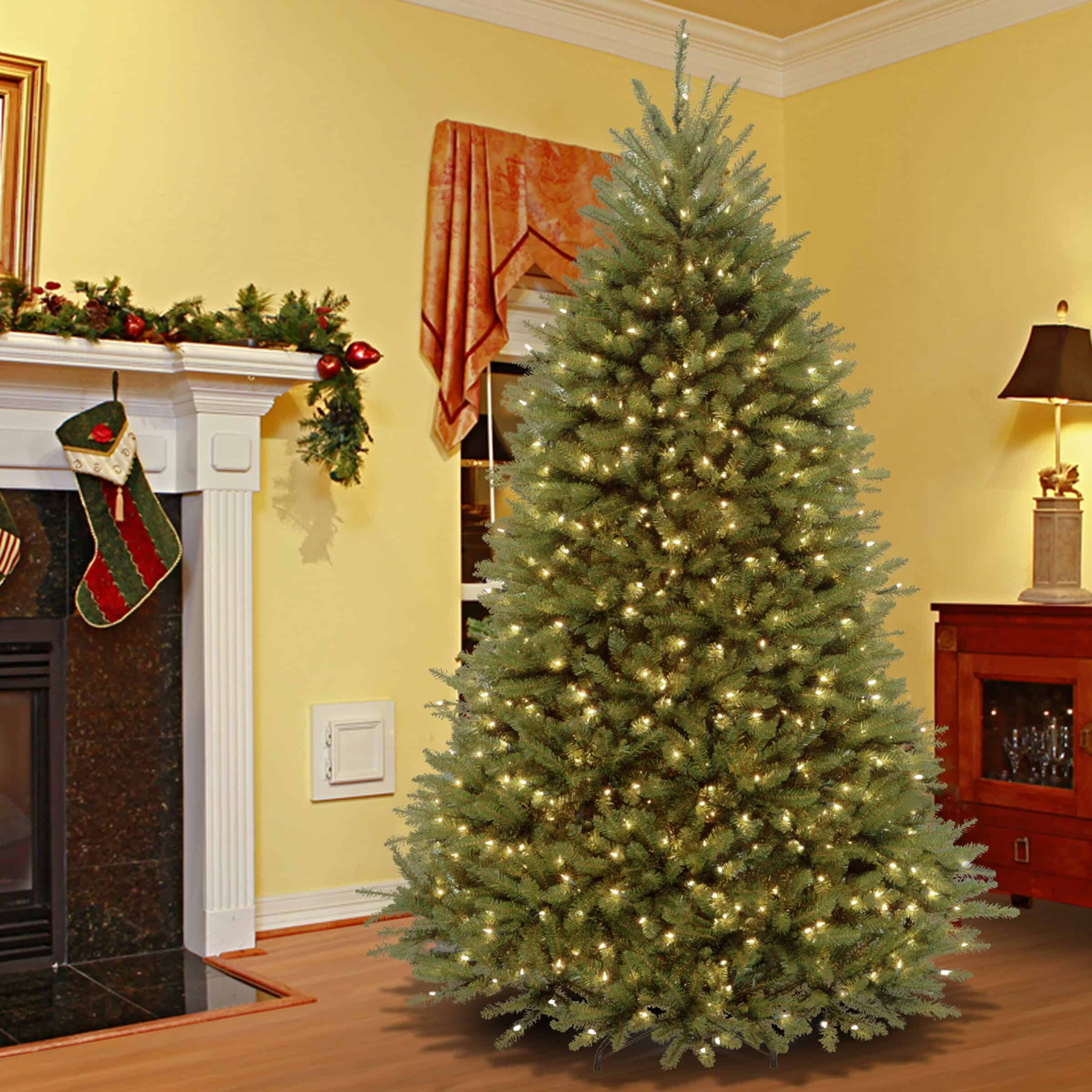 National Tree Company 7.5-ft Dunhill Fir Pre-lit Artificial Christmas Tree with Color Changing LED Lights - Image 3