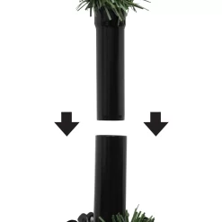GE 7.5-ft Flocked Laurel Pine Pre-lit LED Artificial Christmas Tree
