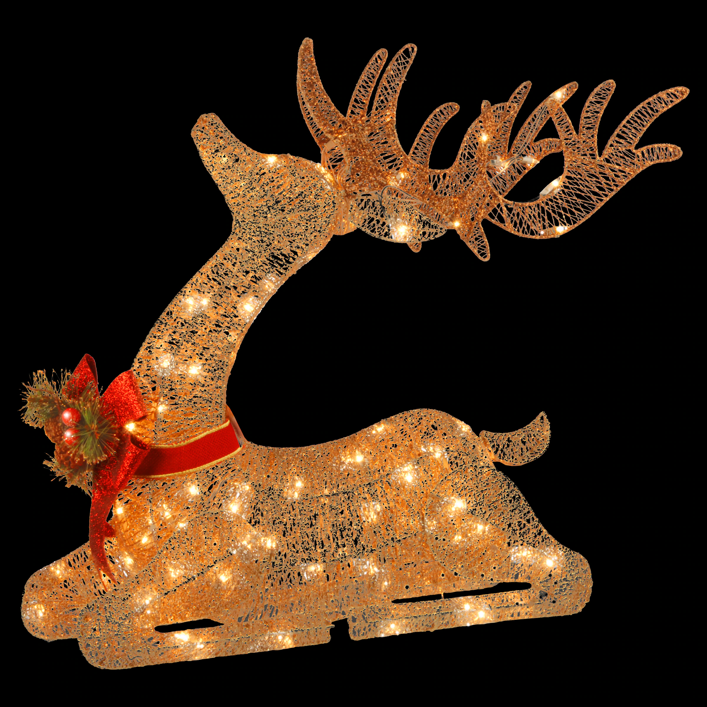 National Tree Company 27-in Reindeer Free Standing Decoration with White LED Lights