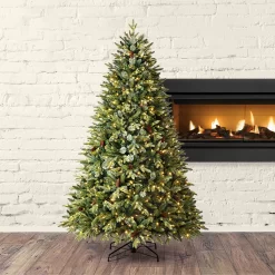 Holiday Living 7.5-ft Hayden Pine Pre-Lit LED Artificial Christmas Tree