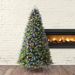Holiday Living 9-ft Hayden Pine Pre-lit LED Artificial Christmas Tree