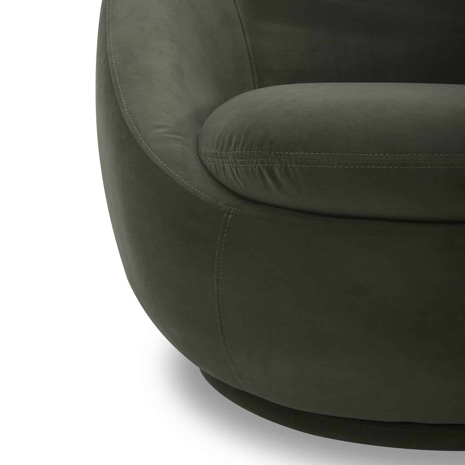 Better Homes & Gardens Mira Swivel Chair, Olive Velvet
