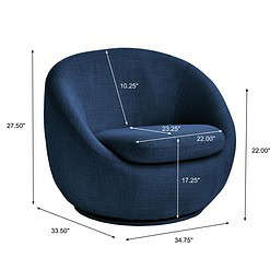Better Homes & Gardens Mira Swivel Chair, Indigo