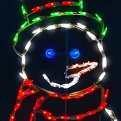 ProductWorks 60-in Hanging Snowman Yard Decoration with Multicolor LED Lights