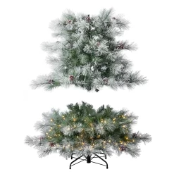 Holiday Living 7.5-ft Flocked Snowy Berkshire Pre-lit LED Artificial Christmas Tree