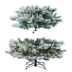 Holiday Living 9-ft Flocked Snowy Berkshire Pre-lit LED Artificial Christmas Tree