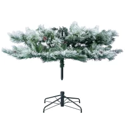 Holiday Living 9-ft Flocked Snowy Berkshire Pre-lit LED Artificial Christmas Tree