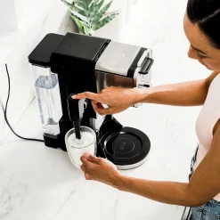 Ninja - DualBrew PRO 12-Cup Specialty Coffee System with Thermal Carafe, K-Cup Compatible, Hot Water System & Frother - Black/Silver