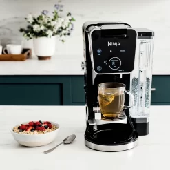 Ninja - DualBrew PRO 12-Cup Specialty Coffee System with Thermal Carafe, K-Cup Compatible, Hot Water System & Frother - Black/Silver