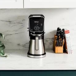 Ninja - DualBrew PRO 12-Cup Specialty Coffee System with Thermal Carafe, K-Cup Compatible, Hot Water System & Frother - Black/Silver