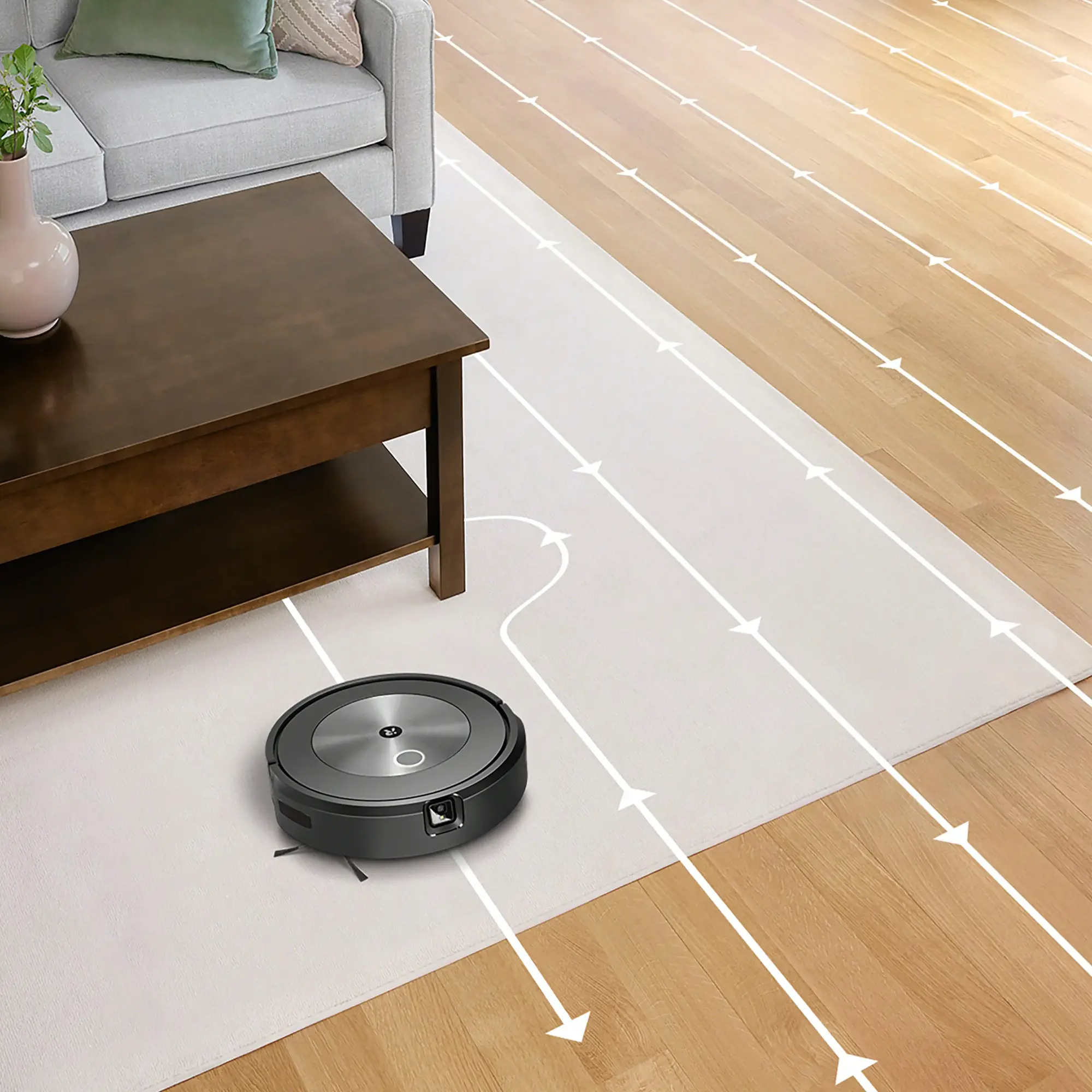 iRobot - Roomba j7+ (7550) Wi-Fi Connected Robot Vacuum with Automatic Dirt Disposal - Graphite