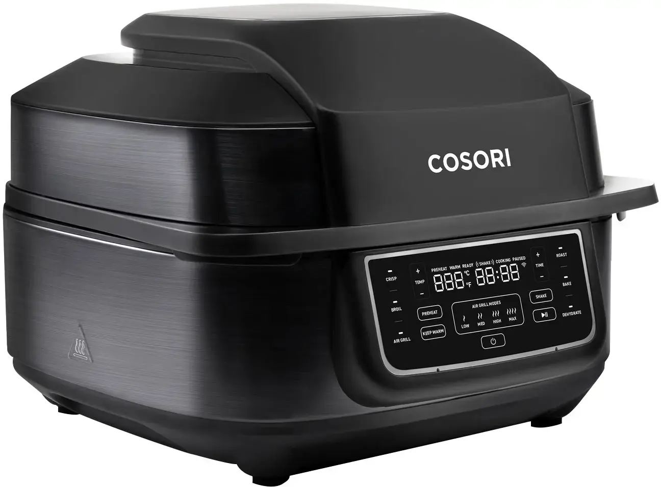 Cosori - Aeroblaze Smart Indoor 8-in-1 Grill with 6-qt Air Grill, Crisp, Dehydrate, Broil, Roast, Bake - Black