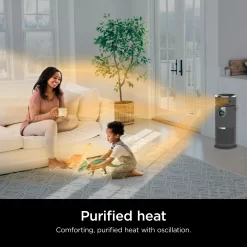 Shark - 3-in-1 Air Purifier, Heater & Fan with NanoSeal HEPA, Cleansense IQ, Odor Lock, for 500 Sq. Ft - Grey