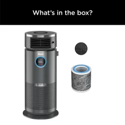 Shark - 3-in-1 Air Purifier, Heater & Fan with NanoSeal HEPA, Cleansense IQ, Odor Lock, for 500 Sq. Ft - Grey