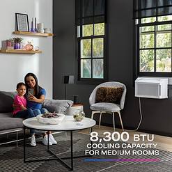 GE ClearView 350-sq ft Window Air Conditioner with Remote (115 Volts, 8300-BTU) Wi-Fi enabled