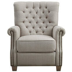 Better Homes & Garden Tufted Push Back Recliner, Gray Fabric Upholstery