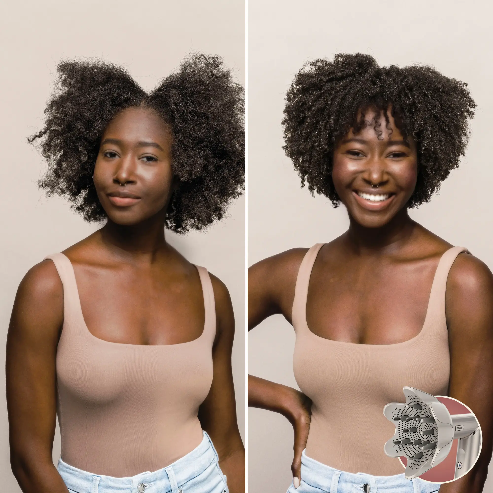 Shark - FlexStyle Air Styling & Drying System, Powerful Hair Blow Dryer and Multi-Styler - Stone Curly & Coily