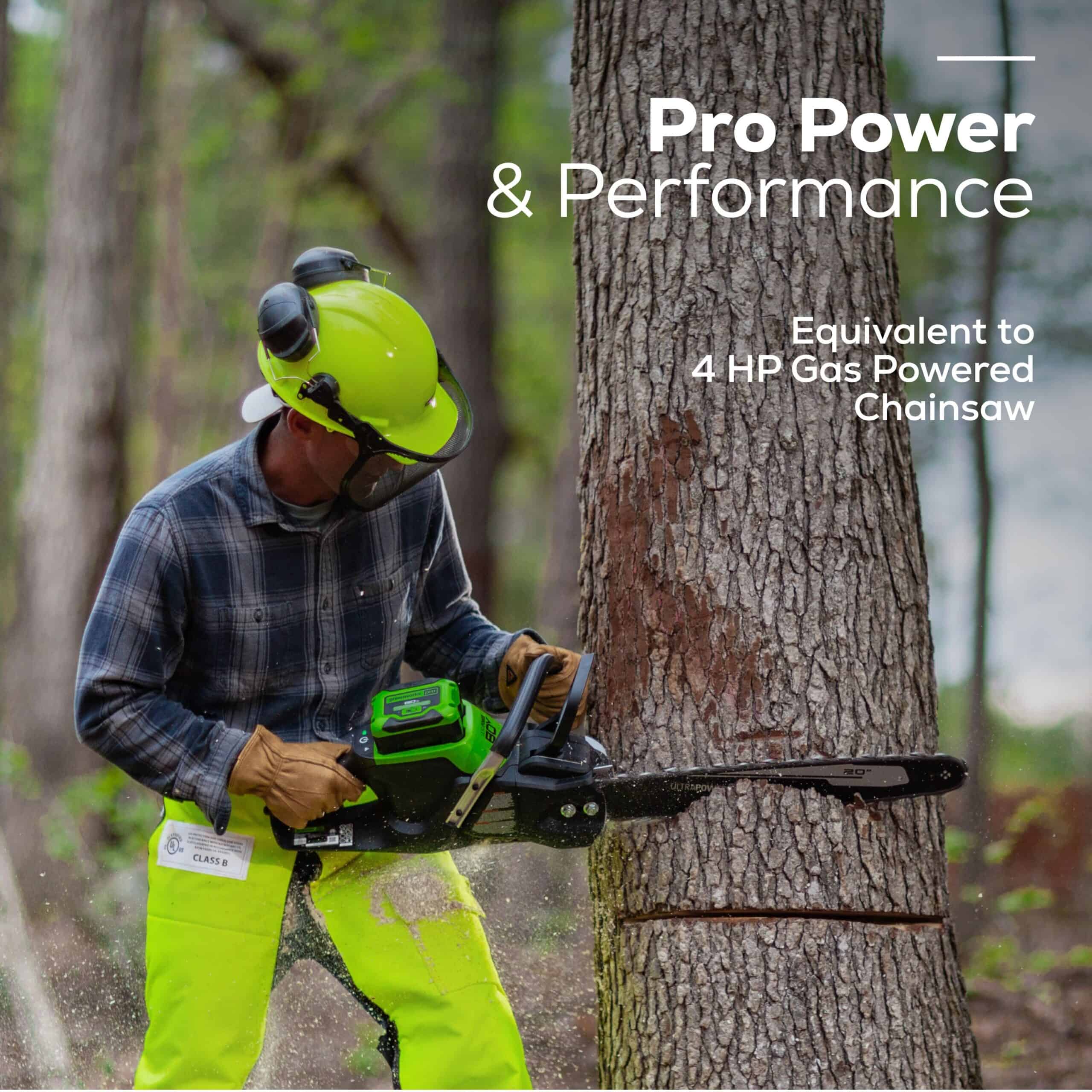 Greenworks 80-volt 20-in Battery 4 Ah Chainsaw (Battery and Charger Included)