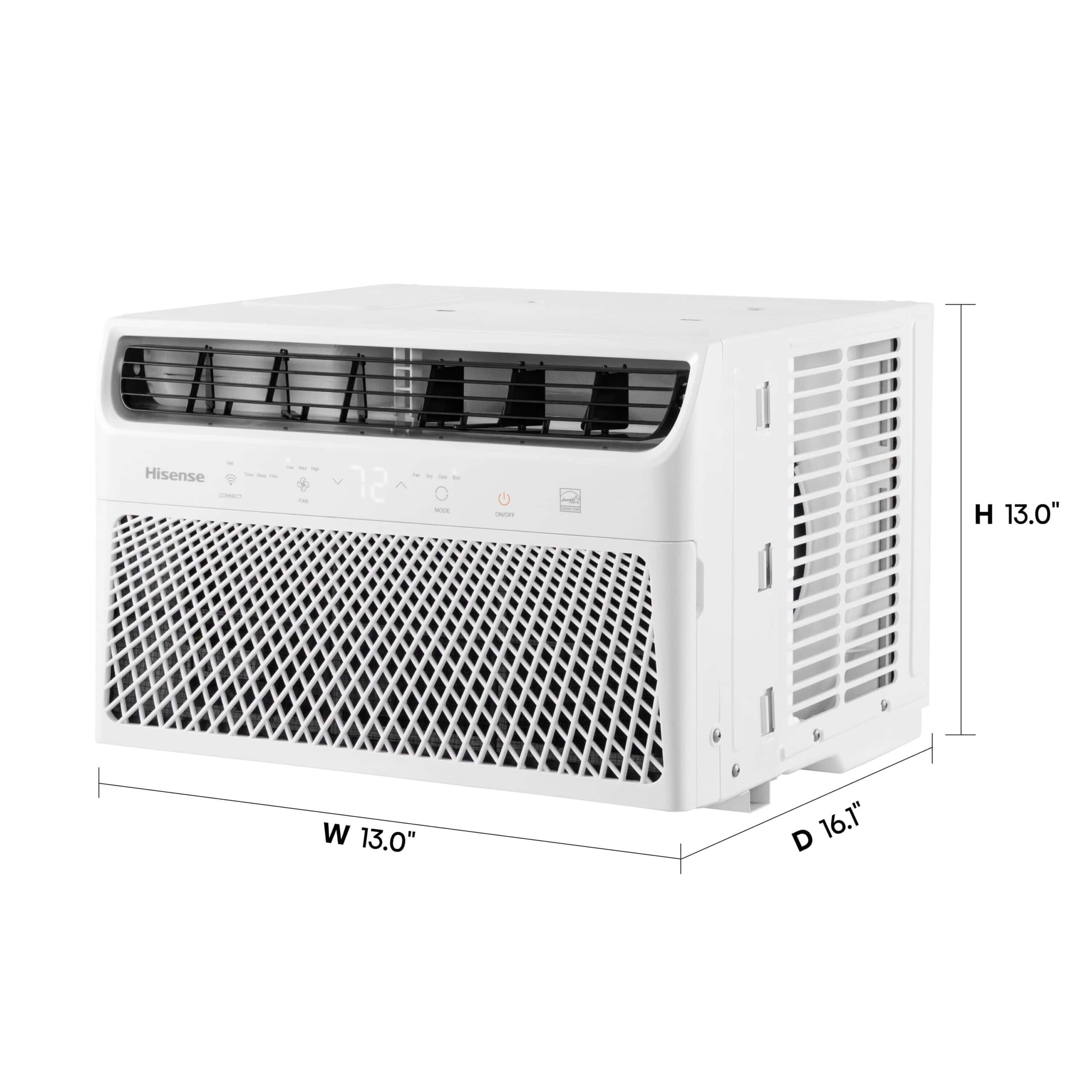Hisense 350-sq ft Window Air Conditioner with Remote (115 Volts, 8000-BTU) Wi-Fi enabled