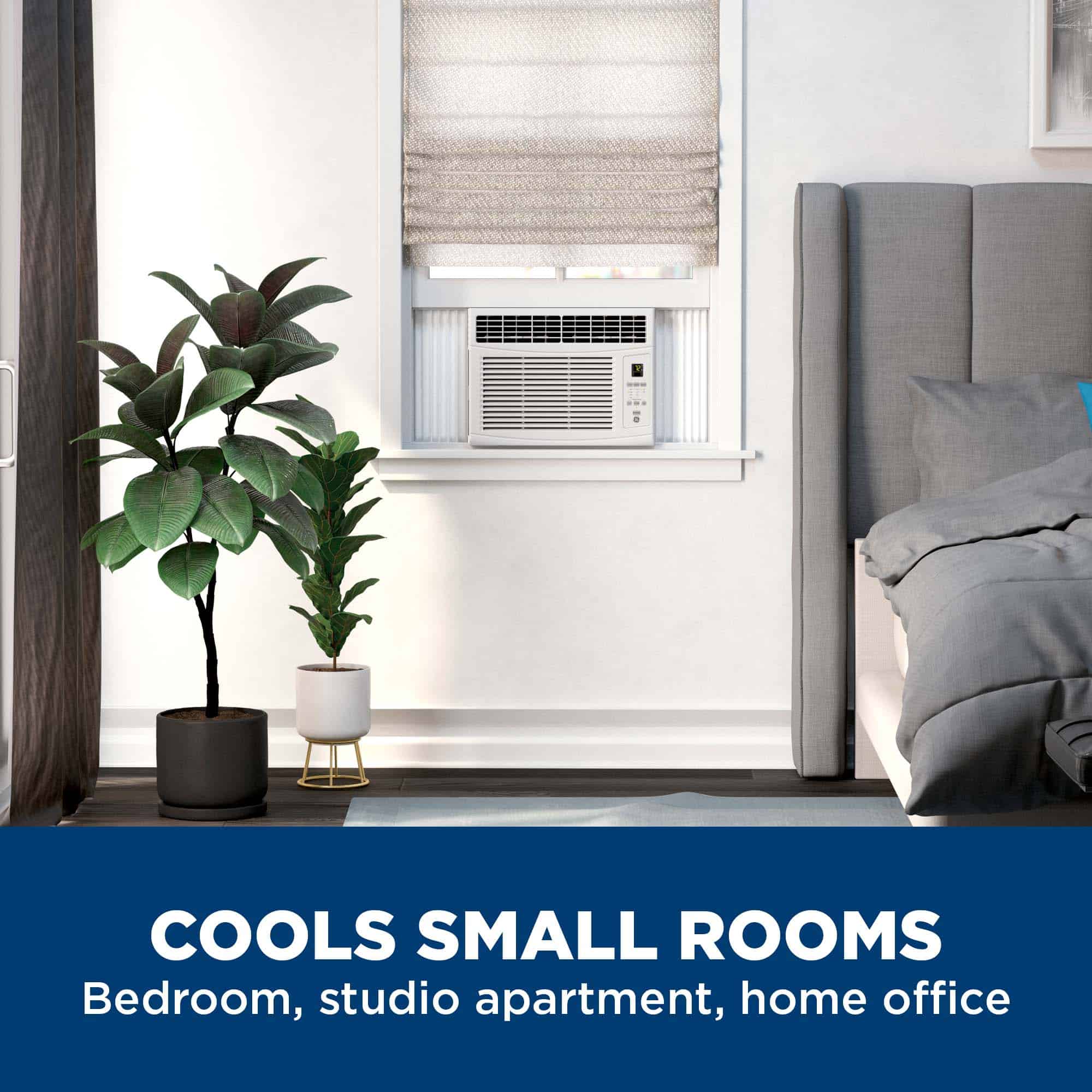 GE 6,000 BTU Electronic Window Air Conditioner for Small Rooms up to 250 sq ft.