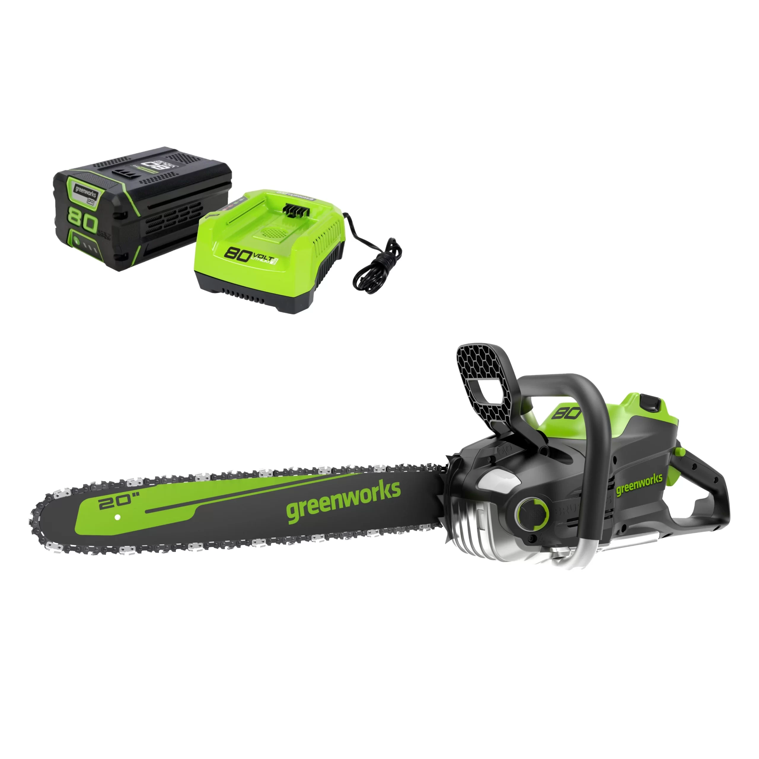 Greenworks 80-volt 20-in Battery 4 Ah Chainsaw (Battery and Charger Included)