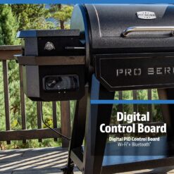 Pit Boss Wood Pellet Pro Series 850-Sq in Hammertone Pellet Grill with Smart Compatibility