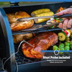 Pit Boss Wood Pellet Pro Series 850-Sq in Hammertone Pellet Grill with Smart Compatibility