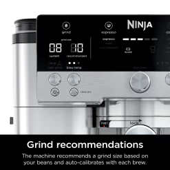 Ninja Espresso Machine, Luxe Café Premier Series, Drip Coffee Maker and Rapid Cold Brew, Integrated Grinder, Assisted Tamper, Hands-Free Frother, ES601