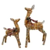 Holiday Living 4-ft Doe and 2.5-ft Fawn LED Rattan Decoration - Set of 2