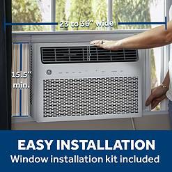 GE 450-sq ft Window Air Conditioner with Remote (115 Volts, 10000-BTU) Wi-Fi enabled