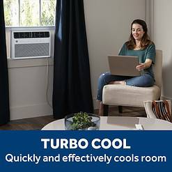 GE 350-sq ft Window Air Conditioner with Remote (115 Volts, 8000-BTU) Wi-Fi enabled