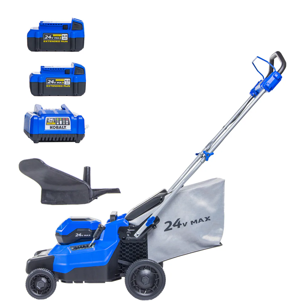 Kobalt 24-volt 16-in Cordless Push Lawn Mower 4 Ah Bagger Sold Separately (2-Batteries and Charger Included)