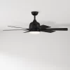 Harbor Breeze Bradbury 48-in Matte Black Ceiling Fan with Light and Remote (6-Blade)
