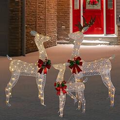 Northlight 60-in Reindeer Free Standing Decoration with White LED Lights