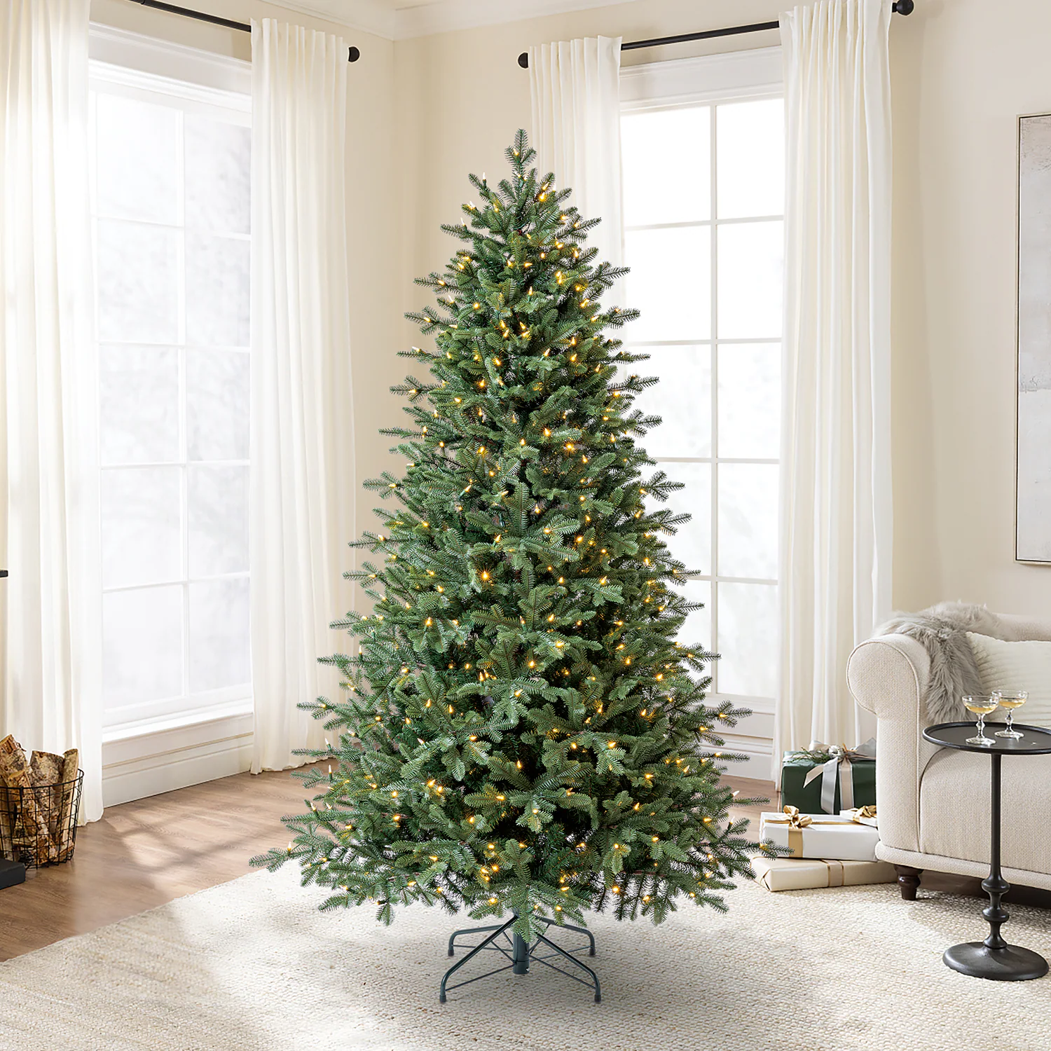 Tree Classics by Balsam Hill 7-ft Real Feel Heritage Balsam Fir Pre-lit LED Artifical Christmas Tree