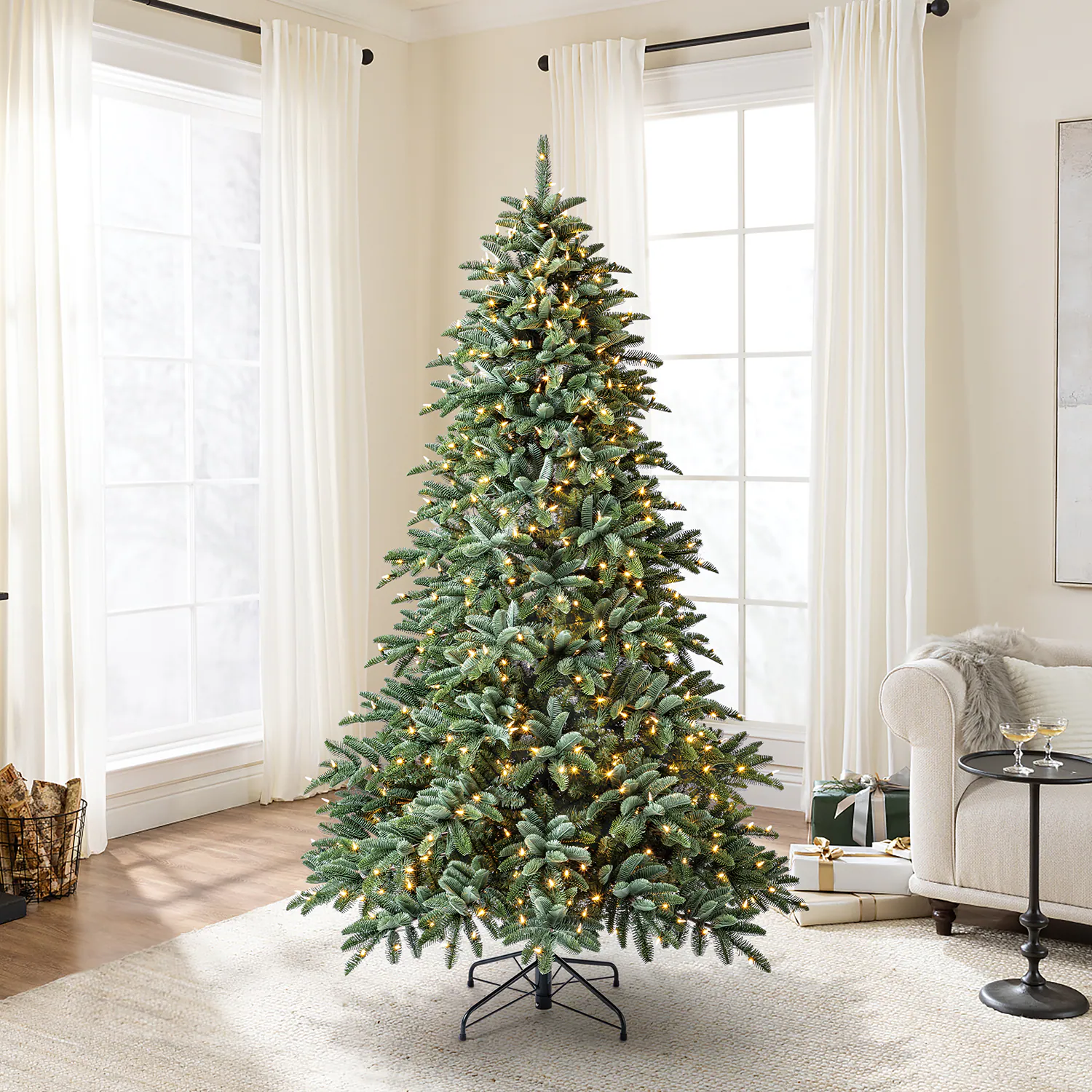 Tree Classics by Balsam Hill 7-Ft Deluxe Noble Fir Pre-lit LED Artificial Christmas Tree