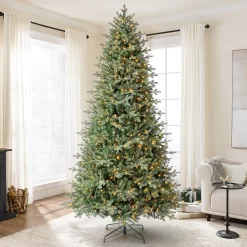 Tree Classics by Balsam Hill 9-ft Real Feel Heritage Balsam Fir Pre-lit LED Artificial Christmas Tree