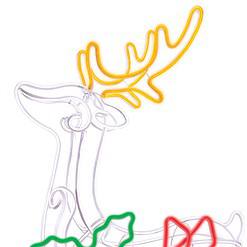 GE 5-ft Staybright LED Neon Flex 3D Reindeer Decoration