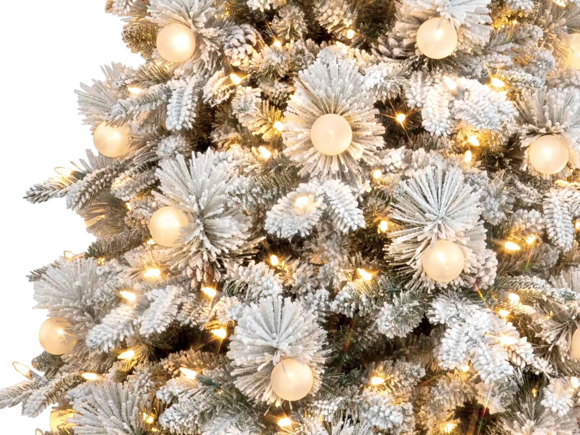 GE 5-ft Candlewood pine Pre-lit Flocked Green Artificial Christmas with LED Lights